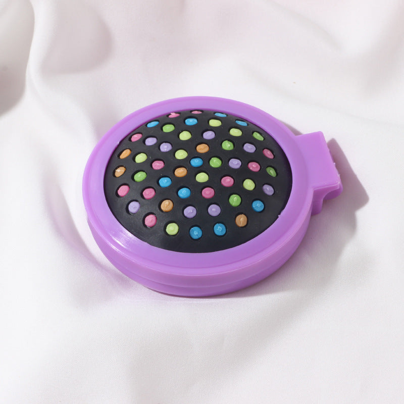 Foldable Travel Hairbrush – Compact & Colorful for Long Haul Flights And Theme Park Days