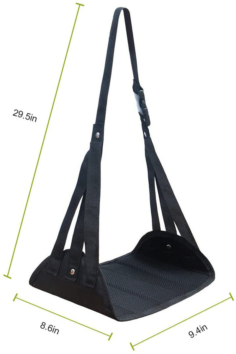 Airplane Foot Hammock – Lightweight For Long Flight Travel Comfort With FREE Pillow