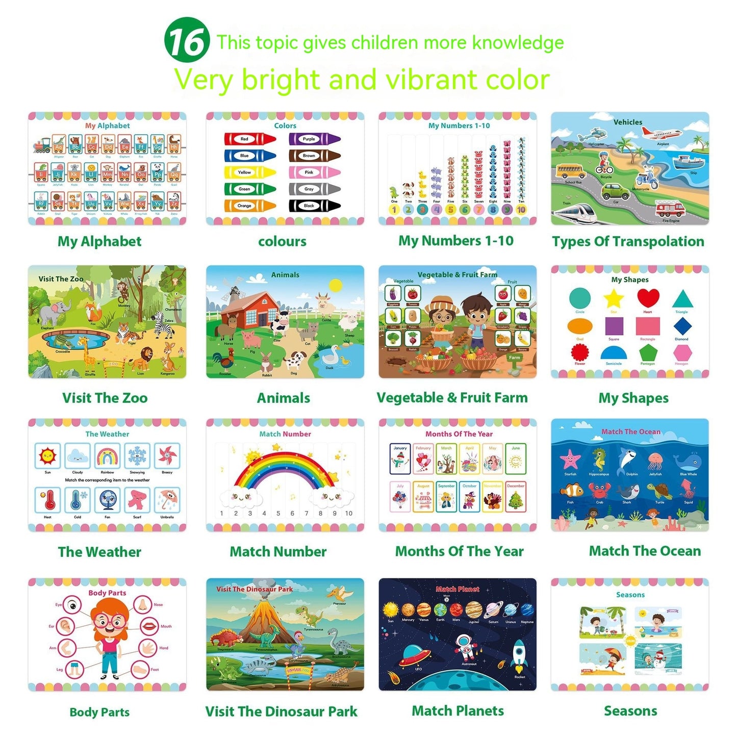 This picure shows that the ages in the book are very bright and colourful and appealing to childrens imaginative creativity.