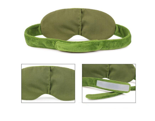 Kidsβ Green Eyed Sleep Mask β Inspired by a Wise Master | Travel Eye Cover for Flights & Naps