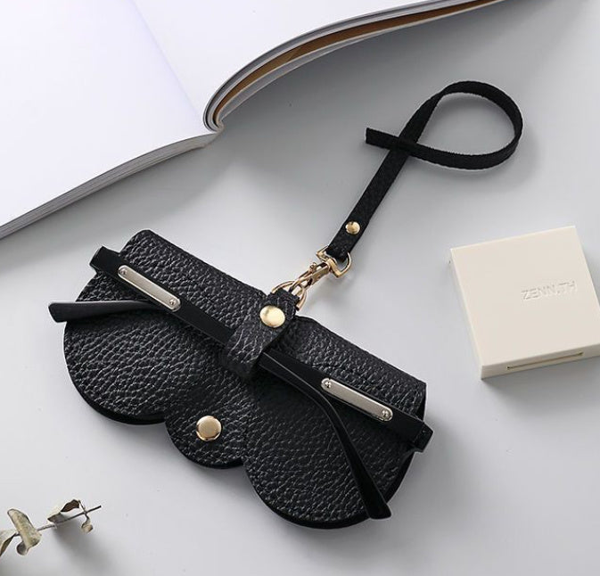 BLack Clip on Sunglasses holder. A great travel glasses case.