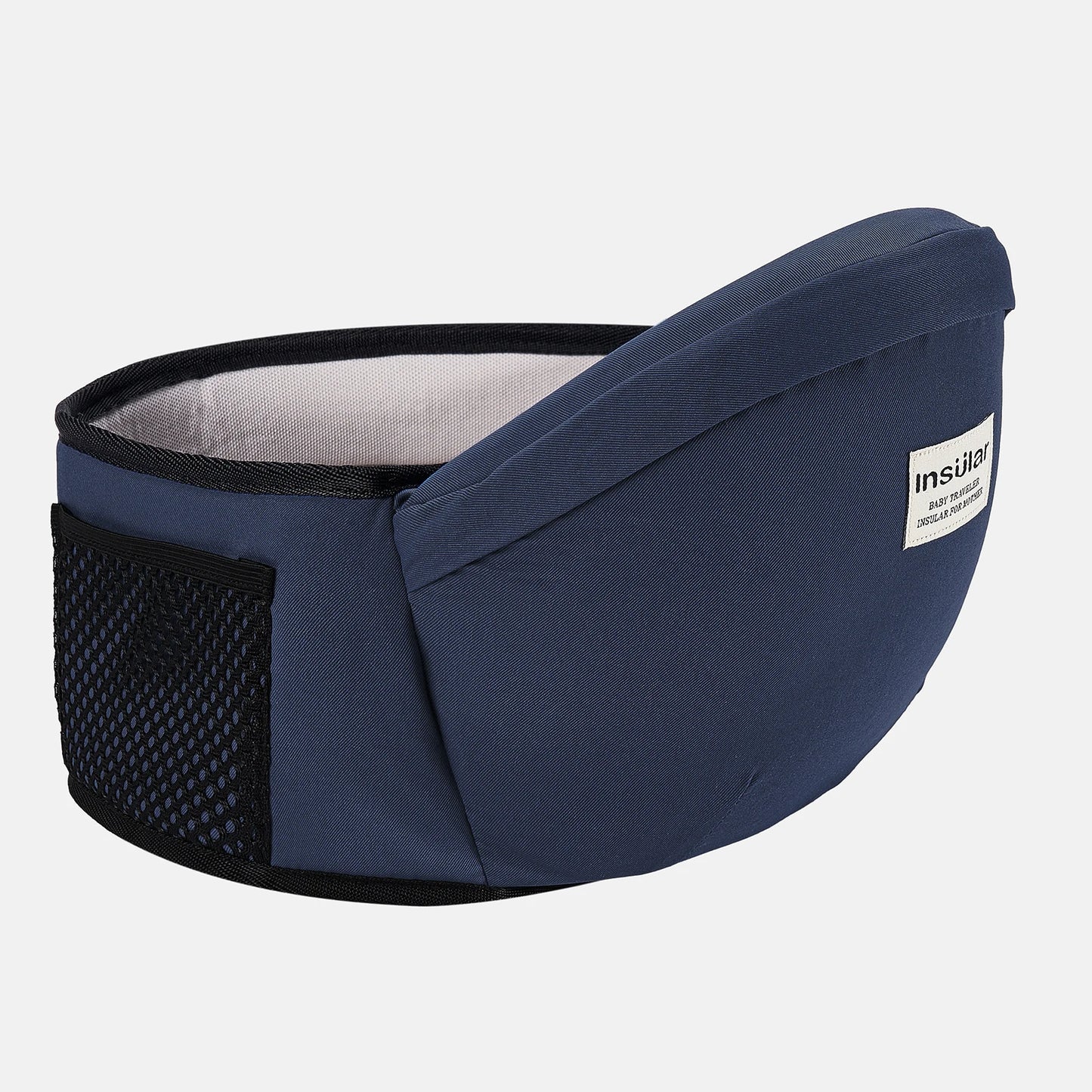 this is a navy hip seat carrier