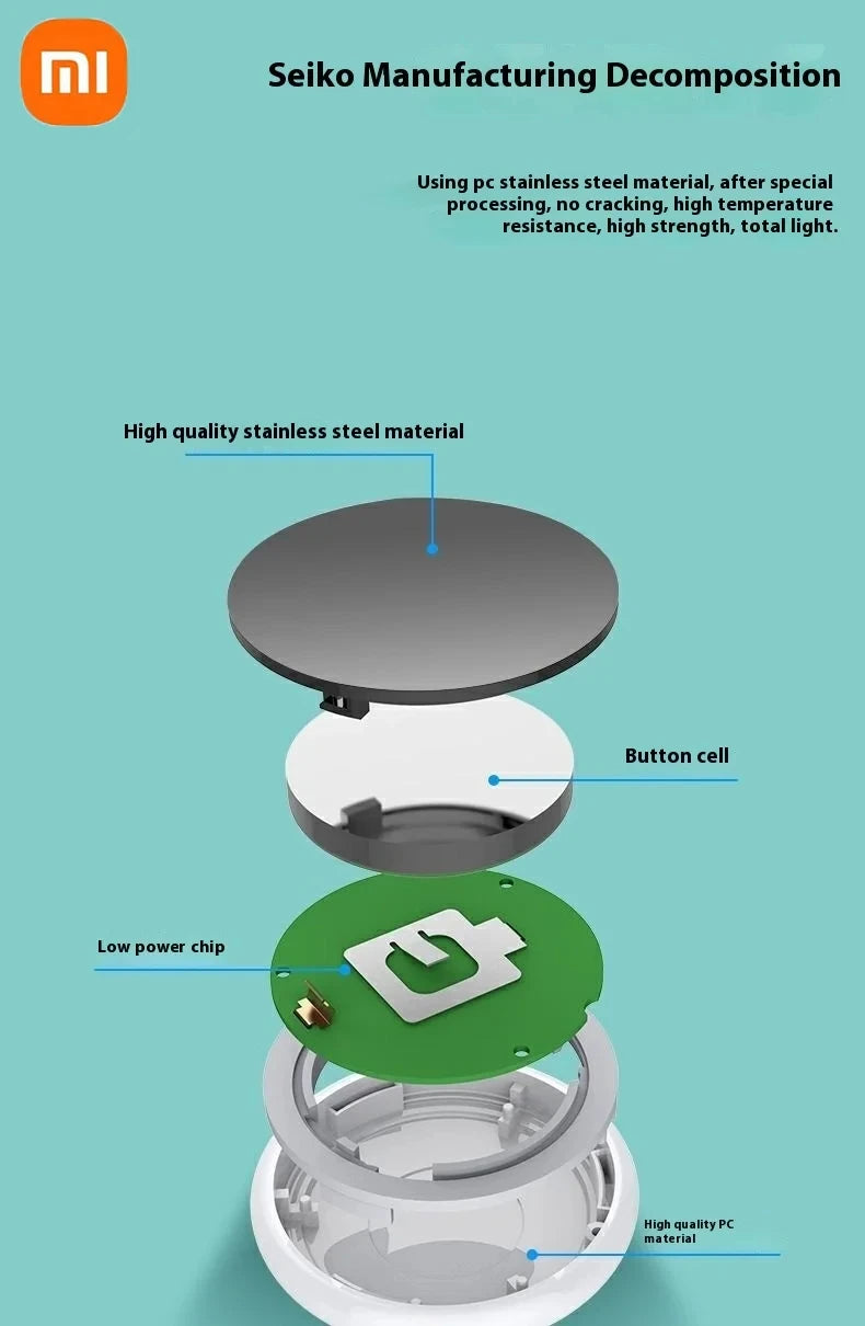 Diagram of a Seiko watch component with labeled parts on a light blue background