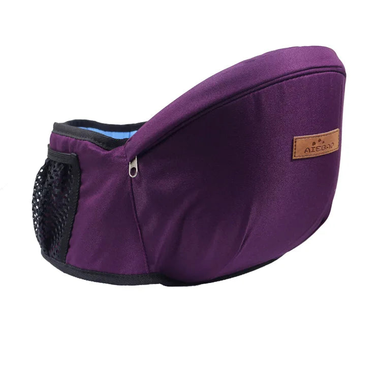 this is a purple hip seat carrier