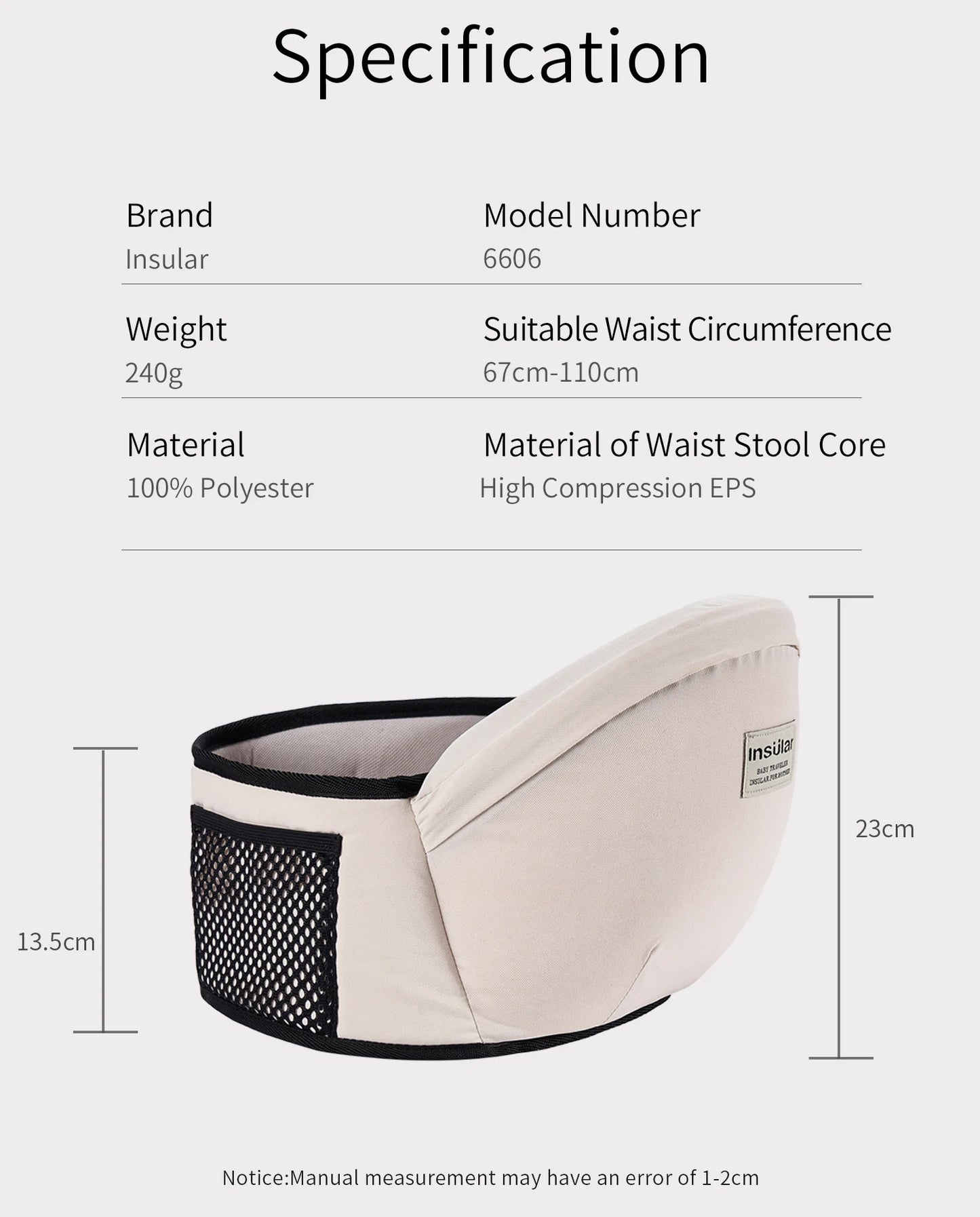 Adjustable Baby Hip Seat Carrier – Waist Belt Sling for Comfortable Travel & Theme Park Days (0–2Y)