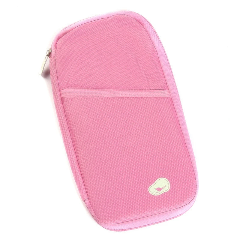 pink travel wallet