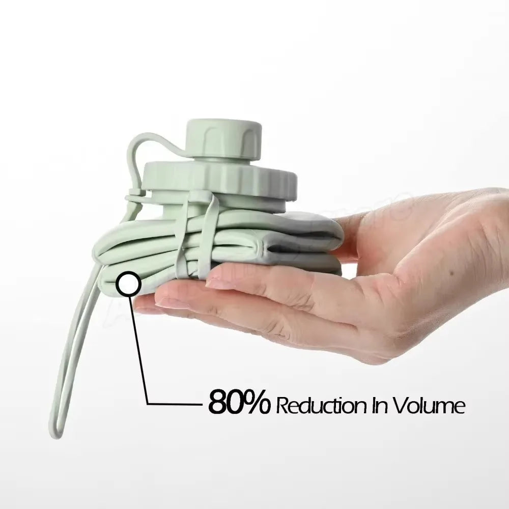 this image shows when folded down it is 80% reduced in volume