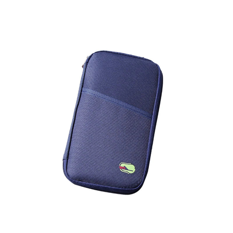 navy blue travel wallet