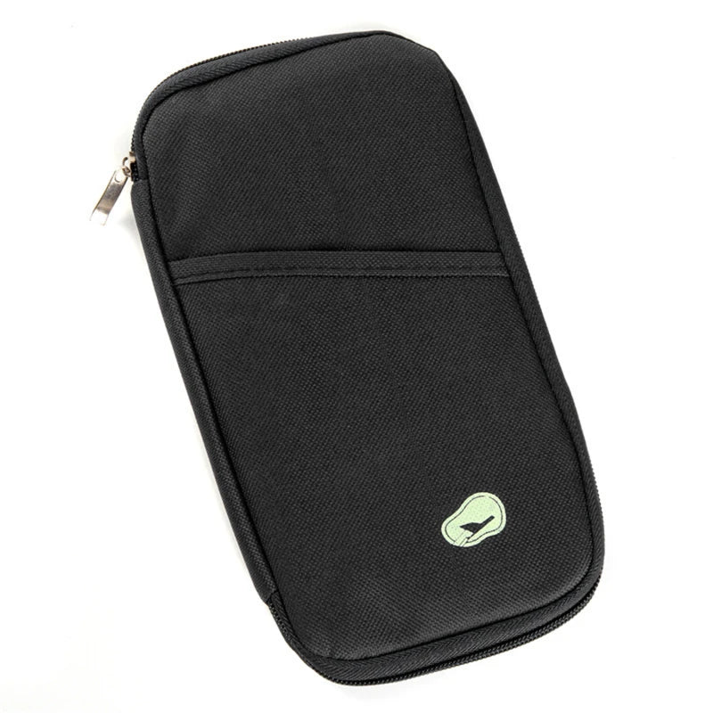 black travel wallet