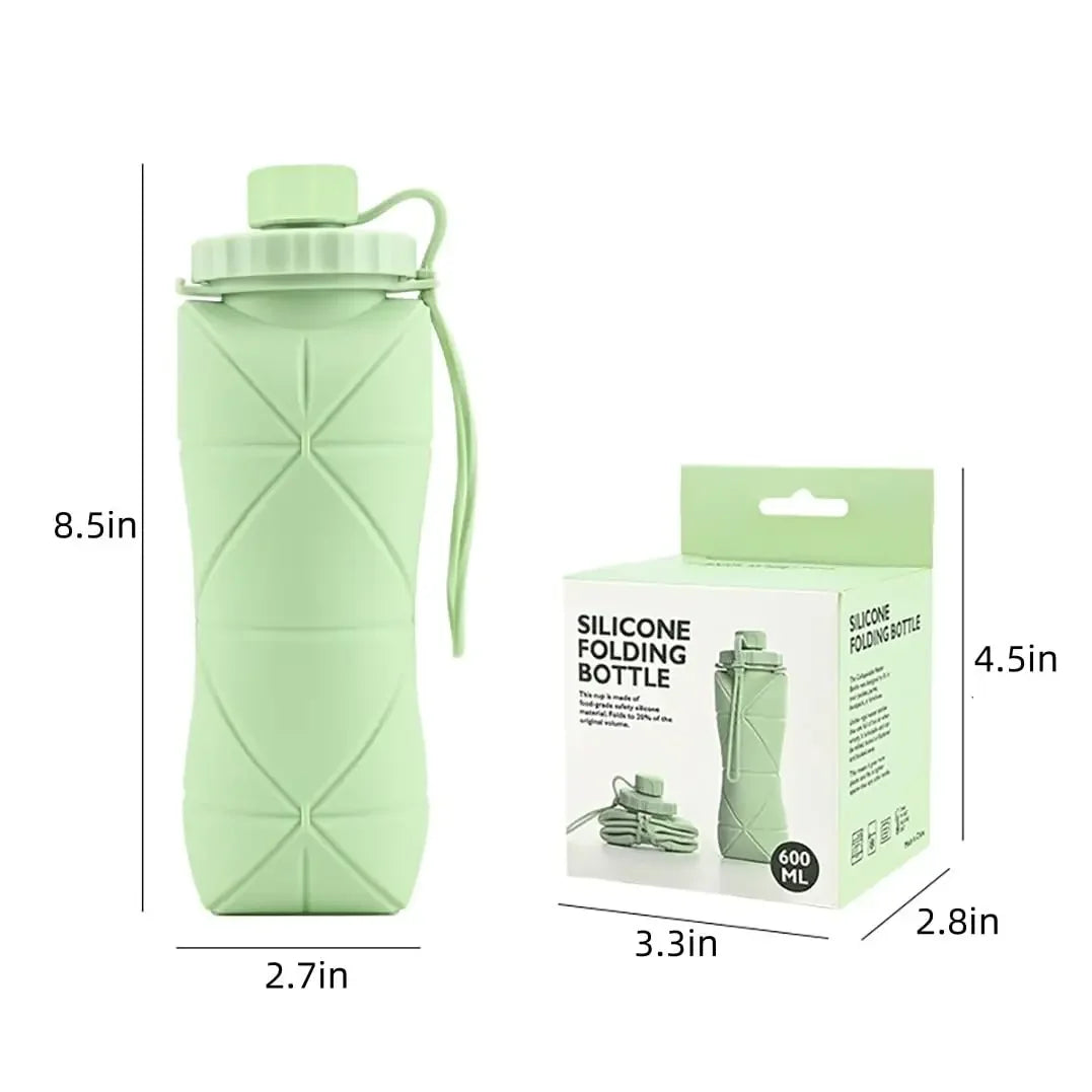 this is the collapsible water bottle in green