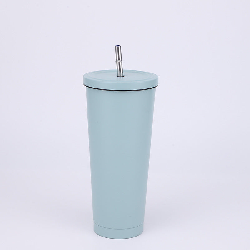 Stainless Steel Insulated Tumbler in sea blue, size of 750ml with Straw.