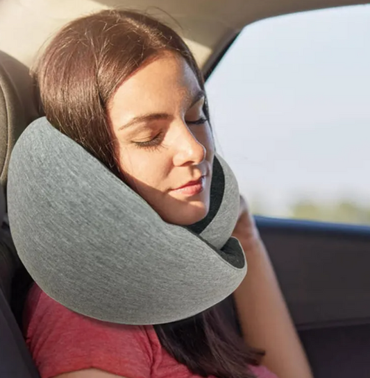 Memory Foam Travel Neck Pillow – Neck Wrap Style Comfort for Long Haul Flights & Theme Park Trips