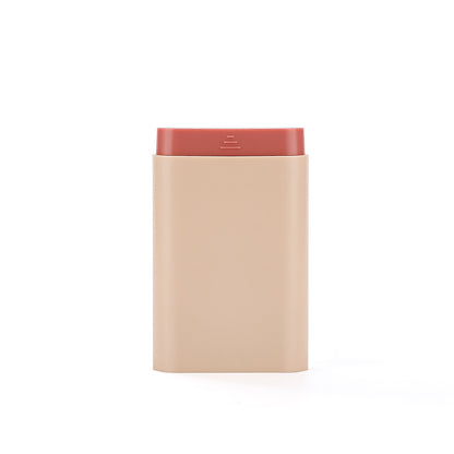 Pink with contrasting colour tray travel medication case