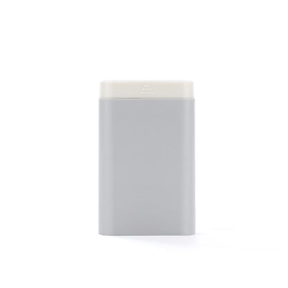 Grey with contrasting white colour tray travel medication case
