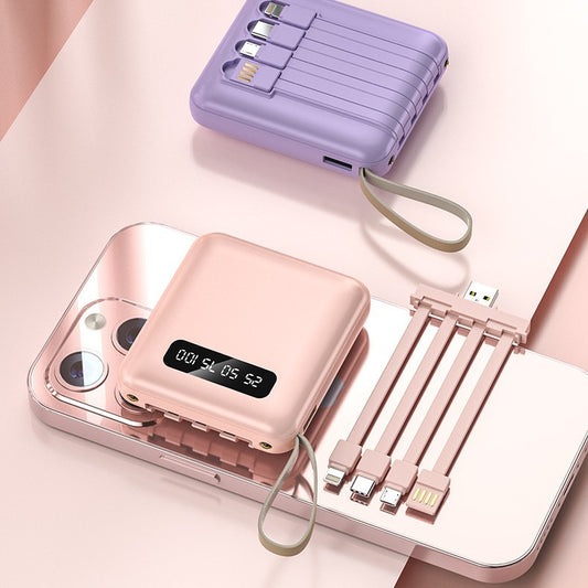 This picture shows both the purple and pink charger and the pink charger is sat on a rose gold phone