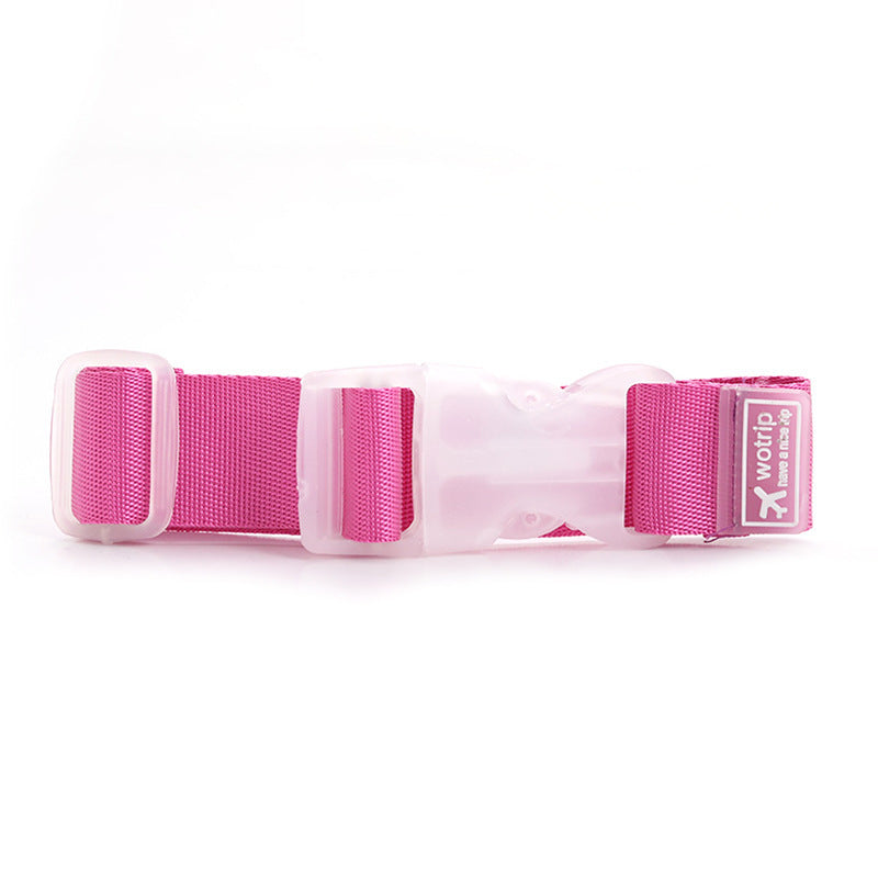 This is a Pink travel strap. The little strap can be put through the handle of a suitcase carry on, park bag or stroller. Perfect for holding minnie ears and caps. The straps come in many bright colours. 
