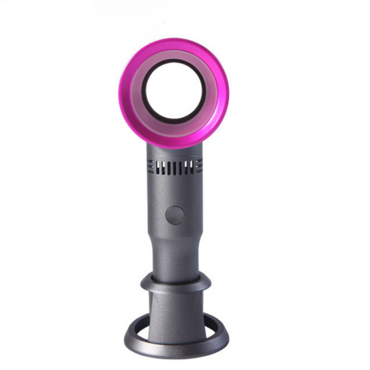 Bladeless Handheld Fan – 3-Speed, Rechargeable & Phone Stand Feature 4 Colours