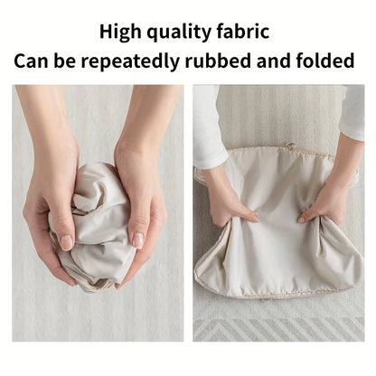High quality fabric shown being repeatedly rubbed and folded by hands.
