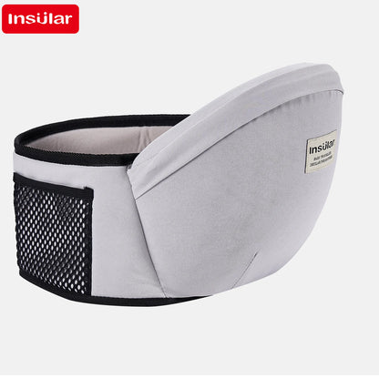 this is a grey hip seat carrier