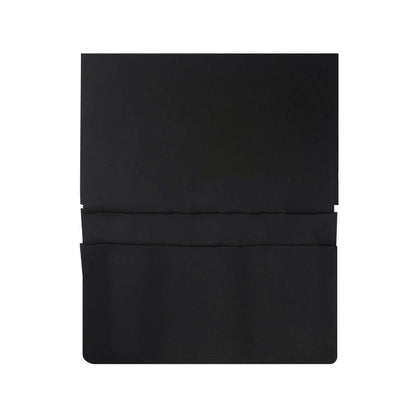 Black airplane pockets table cover on a white background