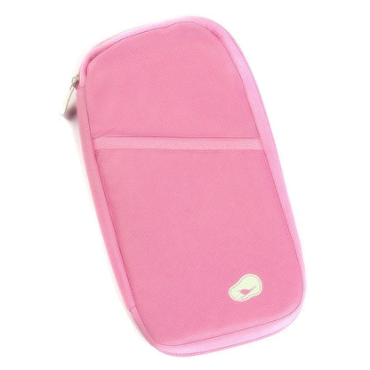 pink travel wallet