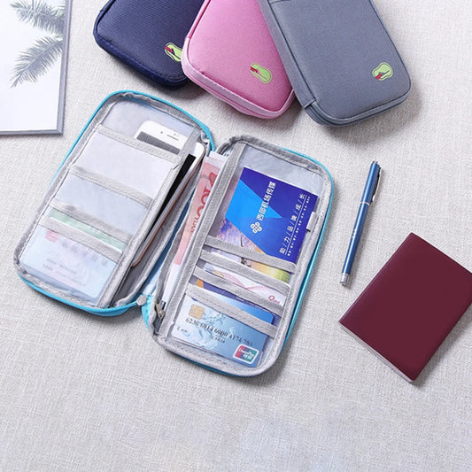 the wallet is pen showing car holders, pockets,  etc