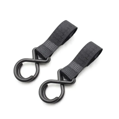 shows the carabiner clip straps that can also be added to your basket