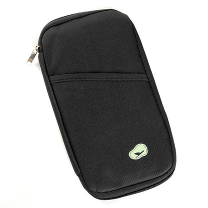 black travel wallet