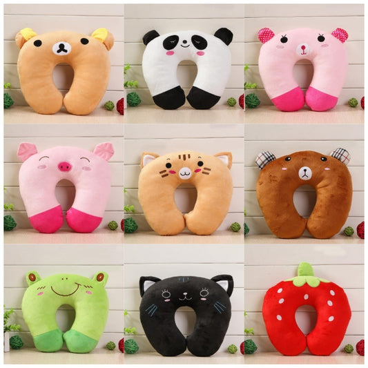 Kids Travel Neck Pillow – Soft U-Shaped Support in Cute Animal Designs