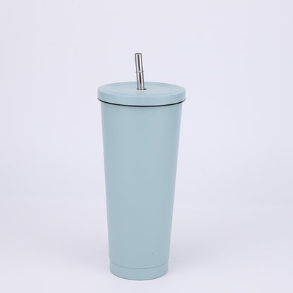 Stainless Steel Insulated Tumbler  in sea blue, size of 750ml with Straw.
