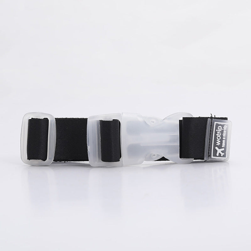 This is a Black travel strap. The little strap can be put through the handle of a suitcase carry on, park bag or stroller. Perfect for holding minnie ears and caps. The straps come in many bright colours. 